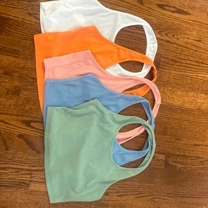 MULTICOLORED HALTER TOPS PACK